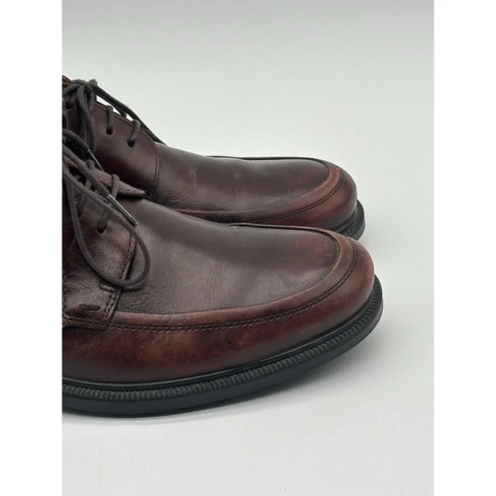 ECCO Oxfords Mens 43 Burgundy Dress Shoes Leather‎ Casual Lace Up Work